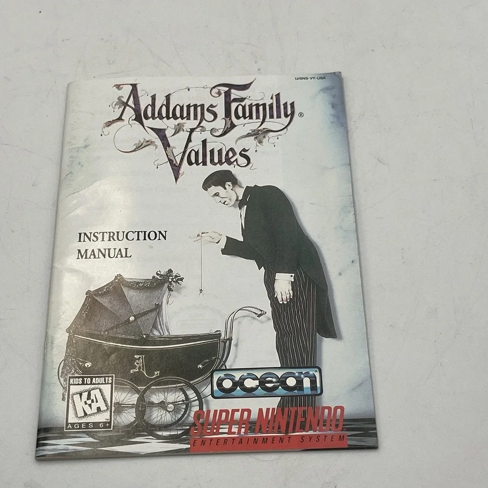 The Addams Family Values SNES Super Nintendo with Manual - Tested